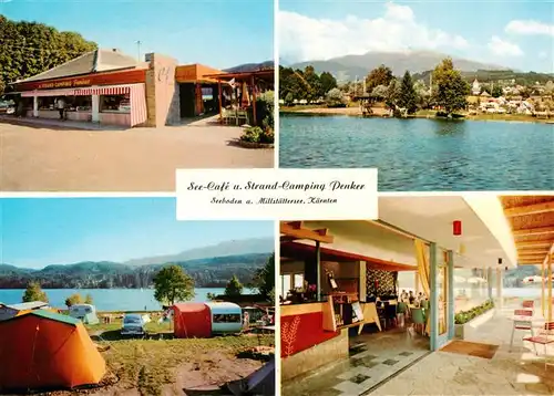 AK / Ansichtskarte  Seeboden_Millstaettersee_Kaernten_AT See Cafe und Strand Camping Penker Gastraum 