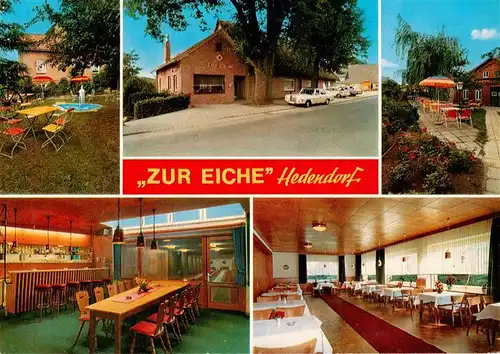 AK / Ansichtskarte  Hedendorf_Buxtehude Park Gasthaus Zur Eiche Terrasse Gastraeume 