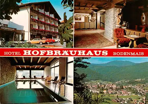 AK / Ansichtskarte  Bodenmais Bayerwald Hotel Hofbraeuhaus Gastraum Hallenbad Panorama Bodenmais