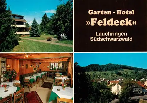 AK / Ansichtskarte 73878842 Lauchringen Garten Hotel Feldeck Gastraum Panorama Lauchringen