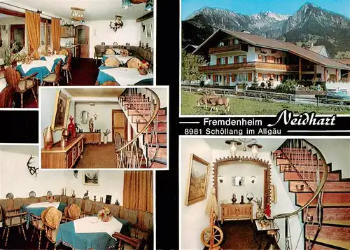 AK / Ansichtskarte 73878856 Schoellang_Oberstdorf Fremdenheim Neidhart Gastraeume Treppenaufgang 