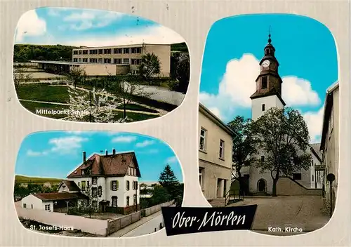 AK / Ansichtskarte  Ober-Moerlen Mittelpunkt Schule St Josefs Haus Kath Kirche Ober-Moerlen