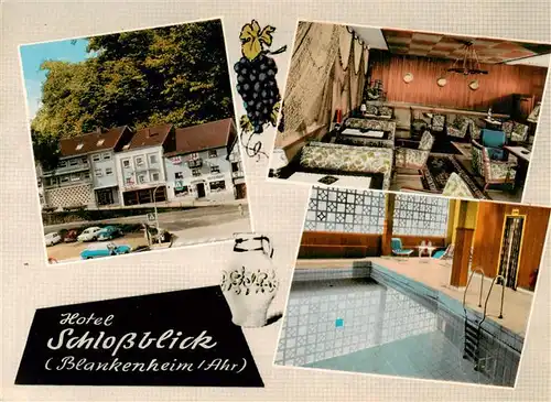 AK / Ansichtskarte  Blankenheim_Ahr Hotel Schlossblick Gastraum Hallenbad Blankenheim_Ahr