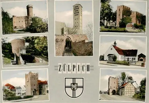 AK / Ansichtskarte 73878911 Zuelpich Burgen Details Kirchen Teilansichten Zuelpich