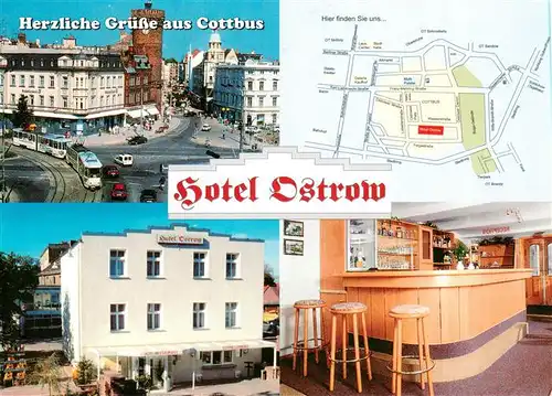 AK / Ansichtskarte  Cottbus Ortspartie Hotel Ostrow Gastraum Bar Cottbus