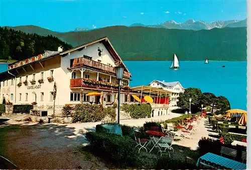 AK / Ansichtskarte  Urfeld_Walchensee Hotel zur Post und Jaeger am See Urfeld Walchensee