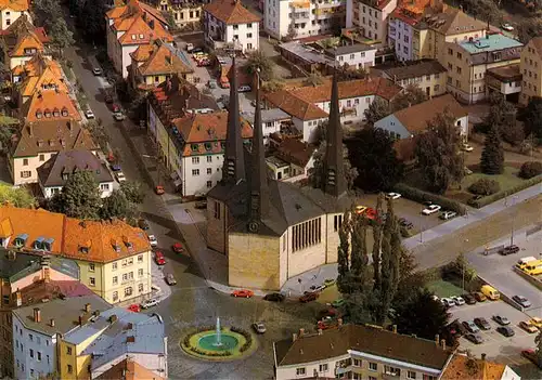 AK / Ansichtskarte  Bayreuth Ev luth Christuskirche am Wilhelmsplatz Fliegeraufnahme Bayreuth