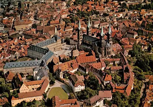 AK / Ansichtskarte  Bamberg Dom Fliegeraufnahme Bamberg