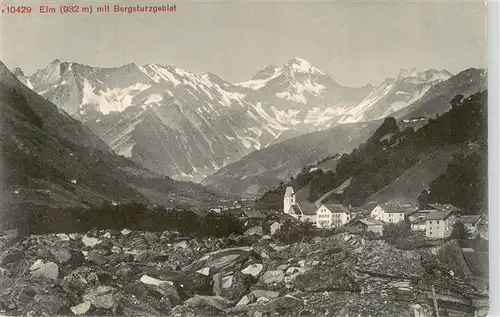 AK / Ansichtskarte  Elm__GL mit Bergsturzgebiet 