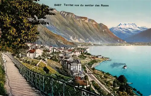 AK / Ansichtskarte  Territet_Montreux_VD vue du sentier des Roses 