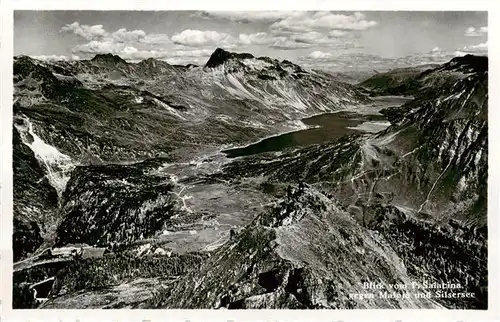 AK / Ansichtskarte  Maloja_GR Blick vom Piz Salatina mit Silsersee Maloja_GR