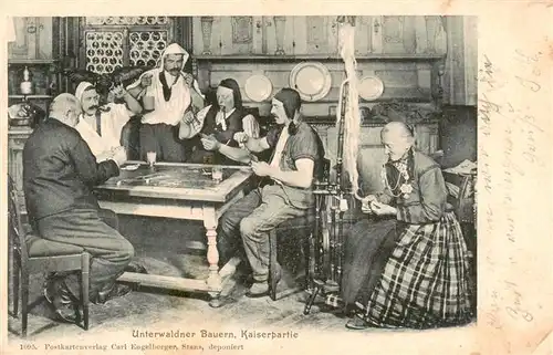 AK / Ansichtskarte  Nidwalden_Unterwalden_Kanton_NW Unterwaldner Bauern Kaiserpartie 