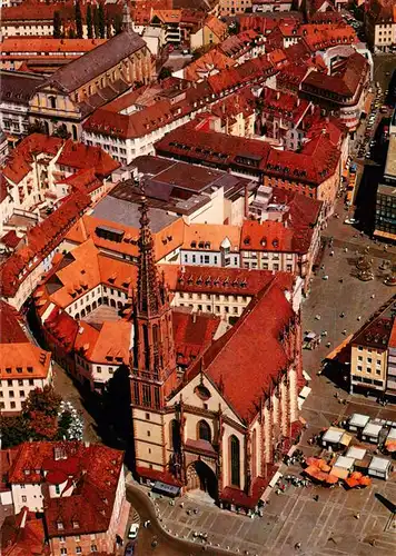 AK / Ansichtskarte  Wuerzburg_Bayern Marienkapelle am Marktplatz Fliegeraufnahme 