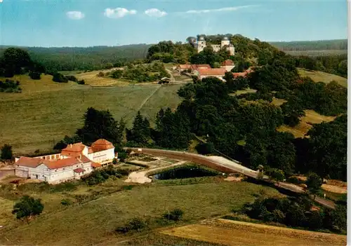 AK / Ansichtskarte 73879219 Sababurg_Hofgeismar Gast und Pensionshaus Malzfeldt Fliegeraufnahme 