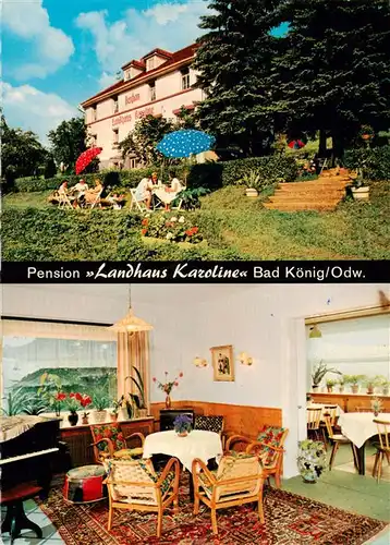 AK / Ansichtskarte  Bad_Koenig_Odenwald Pension Landhaus Karoline Gastraum Bad_Koenig_Odenwald