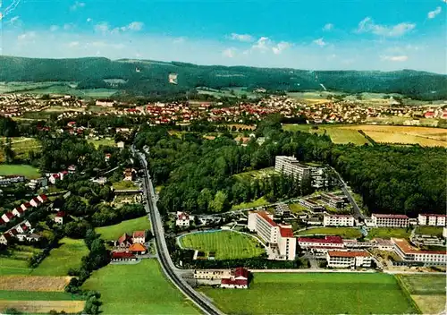 AK / Ansichtskarte  Bad_Driburg Fliegeraufnahme mit Sanatorium Berlin und Sanatorium Rosenberg Bad_Driburg