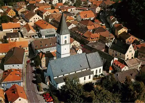 AK / Ansichtskarte  Woerth_Donau Kath Pfarrkirche St Peter Fliegeraufnahme Woerth Donau