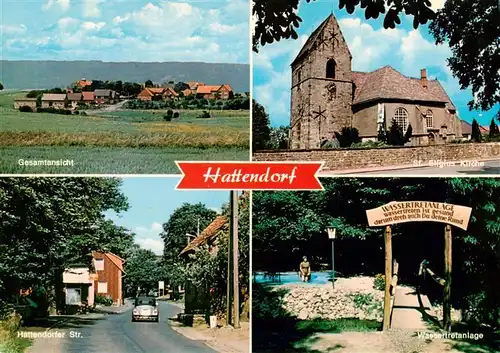 AK / Ansichtskarte  Hattendorf_Grafschaft_Schaumburg Panorama St Eligius Kirche Hattendorfer Strasse Wassertretanlage Hattendorf_Grafschaft