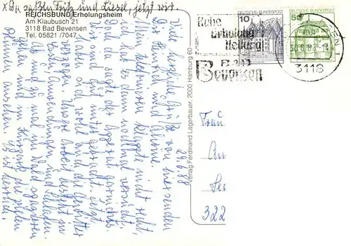 AK / Ansichtskarte 73879321 Bad_Bevensen Haus Waldburg Reichsbund Erholungsheim Gastraeume Bad_Bevensen
