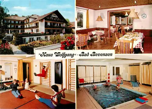 AK / Ansichtskarte 73879323 Bad_Bevensen Haus Wolfgang Gaststube Gymnastikstudio Hallenbad Bad_Bevensen