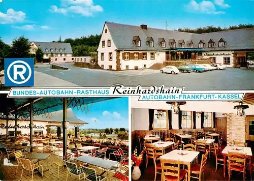 AK / Ansichtskarte  Reinhardshain BAB Autobahn Rasthaus Reinhardshain Terrasse Gastraum Reinhardshain