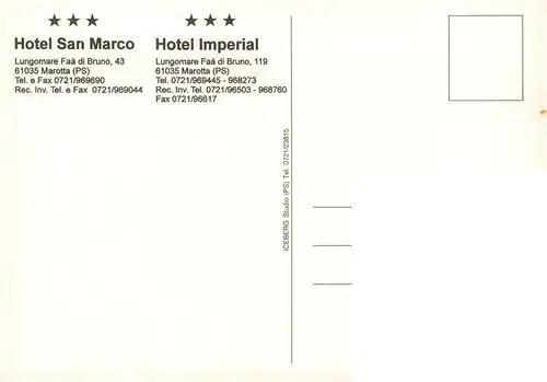 AK / Ansichtskarte  Marotta_Fano_IT Hotel San Marco Hotel Imperial 