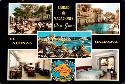 AK / Ansichtskarte 73879359 El_Arenal_Mallorca_ES Ciudad de Vacaciones Don Juan Gastraum Pool Strand Zimmer 