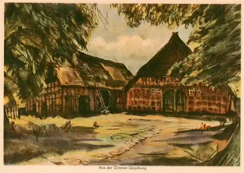 AK / Ansichtskarte  Oyten Aus der Oytener Umgebung Landhaus Kuenstlerkarte Oyten