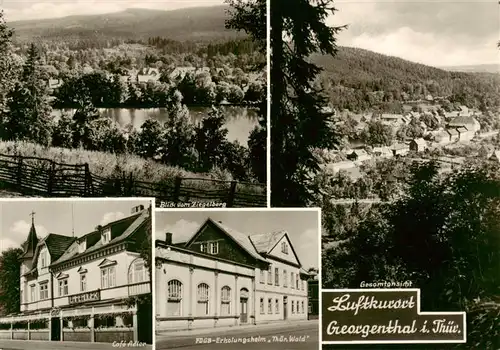 AK / Ansichtskarte 73879501 Georgenthal_Gotha Panorama Café Adler FDGB Erholungsheim Thueringer Wald Georgenthal Gotha