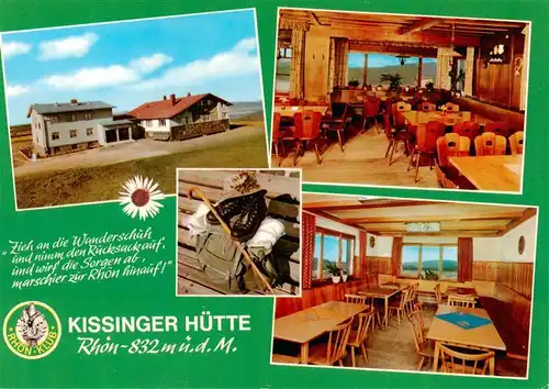 AK / Ansichtskarte 73879516 Langenleiten_Sandberg Kissinger Huette auf dem Feuerberg Naturpark Rhoen Gastraum 