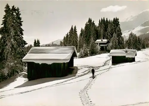 AK / Ansichtskarte  Chur_GR Auf Brambruesch Winterlandschaft Alpen Chur_GR