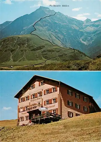 AK / Ansichtskarte  Glaspass_Tschappina Piz Beverin Berggasthof Pension Beverin Glaspass_Tschappina