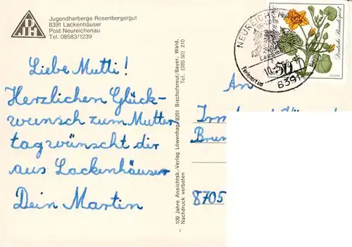 AK / Ansichtskarte 73879545 Lackenhaeuser_Niederbayern Jugendherberge Rosenbergergut Lackenhaeuser Niederbayern