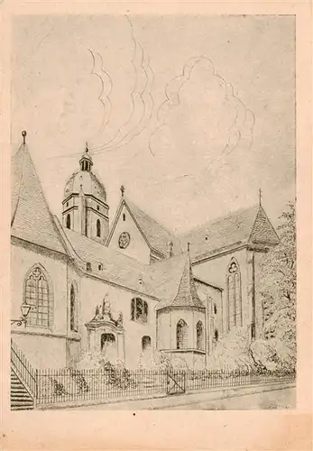 AK / Ansichtskarte  Mainz__Rhein Sankt Stephanskirche Kuenstlerkarte 