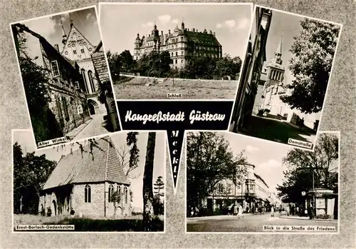 AK / Ansichtskarte 73879570 Guestrow_Mecklenburg_Vorpommern Schloss Alter Winkel Domstrasse Ernst-Barlach-Gedenkstaette Guestrow_Mecklenburg