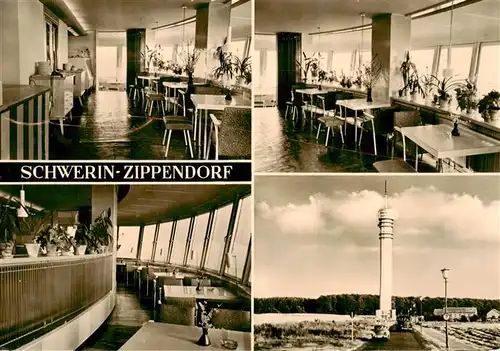 AK / Ansichtskarte 73879572 Zippendorf_Schwerin Fernsehturm Turmcafé 
