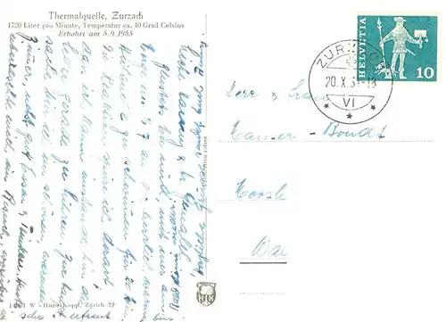 AK / Ansichtskarte  Zurzach Thermalquelle Thermalbad Zurzach