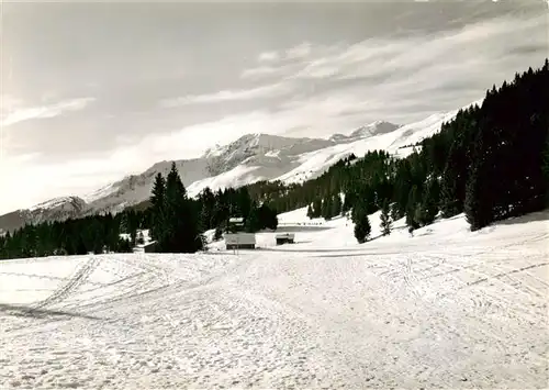 AK / Ansichtskarte  Brambrueesch_Churwalden_GR Blick zum Faulberg und Dreibuendenstein 