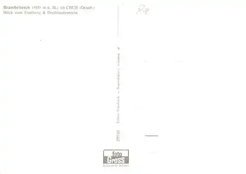 AK / Ansichtskarte  Brambrueesch_Churwalden_GR Blick zum Faulberg und Dreibuendenstein 