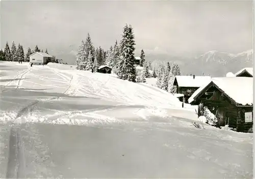 AK / Ansichtskarte  Brambrueesch_Churwalden_GR Blick nach Norden mit Station und Berghaus 