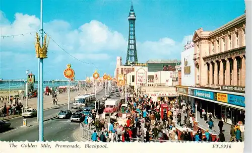 AK / Ansichtskarte 73879654 Blackpool_UK The Golden Mile Promenade 
