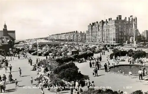 AK / Ansichtskarte  St_Annes_on_Sea_UK Hotel Majestic and North Promenade 