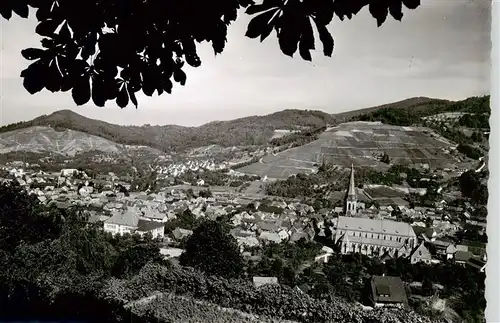 AK / Ansichtskarte 73879689 Kappelrodeck Panorama mit Kirche Kappelrodeck