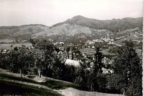 AK / Ansichtskarte  Kappelrodeck Panorama mit Kirche Kappelrodeck
