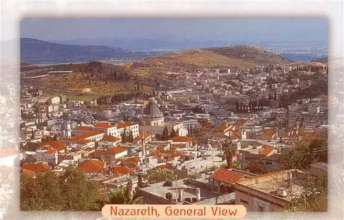 AK / Ansichtskarte  Nazareth_Israel General view with the Church of the Annunciation in the centre Nazareth Israel