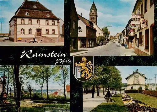 AK / Ansichtskarte 73879709 Ramstein_Burg Rathaus Ortspartie Park  