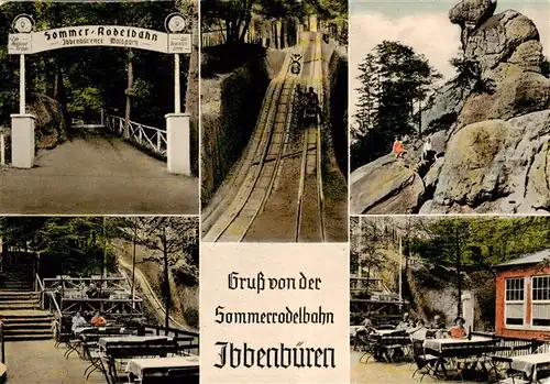 AK / Ansichtskarte  Ibbenbueren Sommer Rodelbahn Ibbenbuerener Waldpark Restaurant Terrasse Ibbenbueren