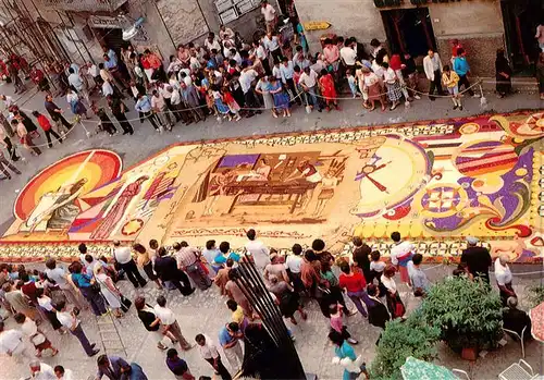 AK / Ansichtskarte  Spello_Perugia_IT Corpus Domini Infiorata 