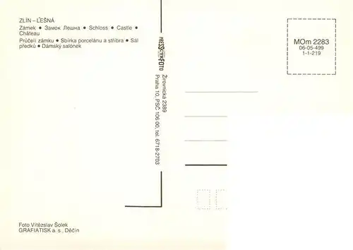 AK / Ansichtskarte  Lesna_Ladung_Bruex_CZ Zamek Pruceli zamku Sbirka porcelanu a stribra Sal piedku Damsky salonek 