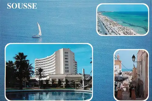 AK / Ansichtskarte  Sousse_Tunesie Hotel Chams El Hana Strandpartie Gasse 